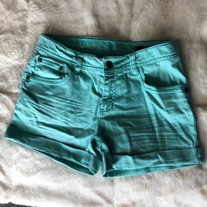 Teal Jean Shorts